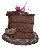  &lt;3 2017 cake cherry cute feral fluxom food fruit hat party_hat reptile scalie simple_background snake solo white_background 