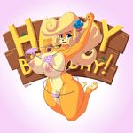  2017 anthro areola armpits bandicoot big_breasts bikini blue_eyes breasts clothing coco_bandicoot crash_bandicoot_(series) don_ko female mammal marsupial nipples open_mouth pussy solo swimsuit tongue video_games wardrobe_malfunction 