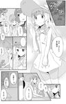  blonde_hair classroom comic flower greyscale hair_flower hair_ornament highres kuriyama lillie_(pokemon) mao_(pokemon) monochrome multiple_girls pokemon pokemon_(anime) pokemon_sm_(anime) rain satoshi_(pokemon) suiren_(pokemon) translation_request 