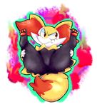  3_fingers 3_toes alpha_channel black_fur braixen canine digital_media_(artwork) dipstick_tail eyelashes featureless_crotch female fennec feral fox frown fur inner_ear_fluff legs_up looking_away mammal missdetrop mouth_closed multicolored_fur multicolored_tail nintendo outline paws pok&eacute;mon red_eyes red_fur red_nose semi-anthro sharp_teeth simple_background sitting solo spread_legs spreading teeth toes transparent_background video_games white_fur yellow_fur 