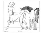  1998 animal_genitalia animal_penis animal_pussy anus backsack balls bdsm bestiality bondage bound breasts butt centaur duo equine equine_penis equine_pussy equine_taur erection female female_on_feral feral feral_domination feral_on_taur hands_behind_back hobbled hooves horse imminent_sex interspecies looking_back male male/female mammal monochrome nipples nude open_mouth penis pussy raised_tail rope rope_bondage shocked simple_background spread_legs spreader_bar spreading tail_bondage taur tim_o&#039;rourke white_background 