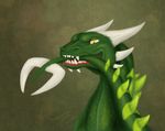  digital_media_(artwork) dragon green_scales horn male open_mouth samantha-dragon scales teeth yellow_eyes 