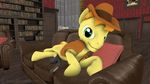  3d_(artwork) animal_genitalia animal_penis braeburn_(mlp) cutie_mark derpy3d digital_media_(artwork) earth_pony equine equine_penis friendship_is_magic horse male mammal my_little_pony penis pony sofa source_filmmaker 