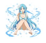  :d asuna_(sao) asuna_(sao-alo) bikini blue_eyes blue_hair breasts cleavage collarbone flower food frilled_bikini_top frills full_body hair_flower hair_ornament holding holding_food ice_cream jewelry long_hair looking_at_viewer medium_breasts necklace official_art open_mouth pointy_ears simple_background sitting smile solo striped striped_bikini swimsuit sword_art_online sword_art_online:_code_register very_long_hair white_background white_flower 