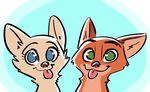  2017 anthro canine disney duo female fox fuel_(artist) looking_at_viewer male mammal nick_wilde skye_(zootopia) smile tongue tongue_out zootopia 
