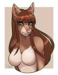  anthro breasts canine featureless_breasts female fur hair hiddenwolf looking_at_viewer mammal nude smile solo 