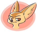  2017 anthro canine disney fennec finnick fox fuel_(artist) glare headshot_portrait inner_ear_fluff male mammal portrait solo zootopia 