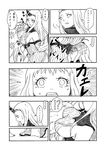  2girls absurdres ali_(watarutoali) breasts comic covered_nipples go_back! greyscale highres horn horns kantai_collection large_breasts long_hair monochrome multiple_girls northern_ocean_hime seaport_hime shinkaisei-kan sideboob translation_request 