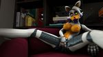  3d_(artwork) absurd_res animatronic anthro armpits big_breasts breasts digital_media_(artwork) female fingers five_nights_at_freddy&#039;s five_nights_at_freddy&#039;s_2 five_nights_at_freddy&#039;s_world flirting hi_res lolbit_(fnaf) machine mammal nipples presenting pussy razorsz robot source_filmmaker teasing video_games 