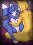  2017 3_toes 5_fingers absurd_res anthro areola barefoot bed big_breasts black_nose blue_fur blue_hair blush breasts canine claws clitoris cum cum_in_pussy cum_inside cum_on_penis digital_media_(artwork) duo e-01 erection eye_contact fangs feet female fox fox_mccloud fur green_eyes hair hi_res krystal male male/female mammal multicolored_fur nintendo nipples nude on_bed one_eye_closed orange_fur paws penetration penis pink_nipples pink_pussy pussy pussy_juice sex simple_background size_difference star_fox teeth toe_claws toes vaginal vaginal_penetration video_games white_fur 