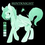  black_background blue_fur cutie_mark cyan_hair equine fan_character feathered_wings feathers feral fur green_eyes mammal model_sheet my_little_pony pegasus rikitoka simple_background solo wings 