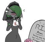  bulge clothed clothing crossdressing english_text gardevoir girly grave green_lips male nintendo pok&eacute;mon sealguy solo tears text video_games 