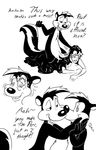  2014 anthro cloning comic corruption english_text furii goo human hypnosis looney_tunes mammal messy mind_control monochrome pep&eacute;_le_pew simple_background skunk text transformation warner_brothers white_background 