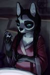  anthro breasts clothed clothing eyelashes feline female hair japanese_clothing kimono mammal slit_pupils solo takiminada 