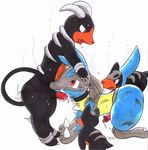  all_fours being_watched cum cum_in_mouth cum_inside fellatio horn houndoom lucario male male/male nintendo oral penis pok&eacute;mon sex tongue tongue_out unknown_(disambiguation) video_games 