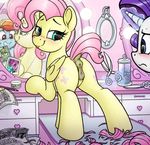  2017 absurd_res anatomically_correct anatomically_correct_pussy animal_genitalia animal_pussy anus blue_eyes blush butt clitoris equine equine_pussy female feral fluttershy_(mlp) friendship_is_magic glowing group hair hi_res horn inside levitation magic mammal mirror my_little_pony pegasus pink_hair pussy rainbow_dash_(mlp) rarity_(mlp) reflection scissors selenophile smile solo_focus tongue tongue_out unicorn wings 
