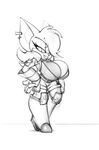  anthro bat big_breasts bigdad breasts cleavage clothed clothing female huge_breasts mammal rouge_the_bat smile solo sonic_(series) 