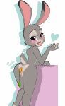  &lt;3 &lt;3_butt anal anal_masturbation anal_penetration anthro blush carrot carrot_dildo chronicsoda clitoris dildo disney female food hi_res judy_hopps lagomorph looking_at_viewer looking_back mammal masturbation nude penetration pussy rabbit rear_view sex_toy simple_background solo sweat tongue tongue_out vegetable zootopia 
