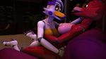  3d_(artwork) absurd_res animatronic anthro armpits big_breasts breasts digital_media_(artwork) female fingers five_nights_at_freddy&#039;s five_nights_at_freddy&#039;s_2 five_nights_at_freddy&#039;s_world flirting foxy_(fnaf) hi_res lolbit_(fnaf) machine mammal nipples presenting pussy razorsz robot source_filmmaker teasing video_games 