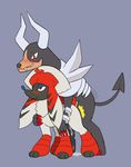  blush cum female from_behind_(disambiguation) furfrou horn houndoom male male/female nintendo pok&eacute;mon thrusting unknown_(disambiguation) video_games 