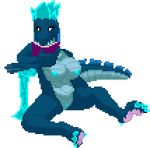  2017 alpha_channel animated anthro auroth_the_winter_wyvern blue_hair blue_scales book breasts digital_media_(artwork) dota dragon female hair ice low_res masturbation membranous_wings orgasm pixel_(artwork) scales spread_legs spreading tsunamidusher video_games water wings 