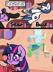  animal_genitalia animal_penis balls blood book comic cum dialogue english_text equine equine_penis erection female feral friendship_is_magic hi_res horn male mammal my_little_pony penis shining_armor_(mlp) slavedemorto text twilight_sparkle_(mlp) unicorn winged_unicorn wings 