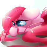  blue_eyes equine female feral friendship_is_magic fur hair hooves lying madacon mammal my_little_pony pink_fur pink_hair pinkie_pie_(mlp) simple_background solo white_background 