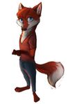  2017 anthro barefoot blue_eyes canine clothed clothing dipstick_tail fox jakxxx3 male mammal multicolored_tail simple_background solo sprinkah standing white_background 