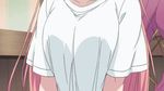  1girl animated animated_gif breasts hinako_note large_breasts no_bra sakuragi_hinako shirt_lift solo 