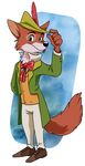  2017 anthro canine clothed clothing disney finimun fox fur hat male mammal robin_hood robin_hood_(disney) 