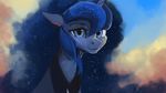  2017 blue_eyes blue_hair equine female feral friendship_is_magic hair hi_res horn jewelry looking_at_viewer mammal my_little_pony necklace outside paperdrop princess_luna_(mlp) smile solo unicorn 