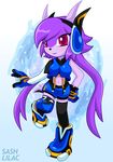  2017 aquatic_dragon arung98 boots breasts clothed clothing dragon female footwear freedom_planet gloves hair hybrid long_hair mammal midriff navel sash_lilac solo video_games 