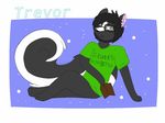  black_fur brown_eyes eyewear fur glasses lonethecat male mammal skunk solo trevor_kingston 