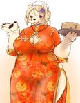  chinese_clothes furry polar_bear purple_eyes setouchi_kurage short_hair smile white_hair 