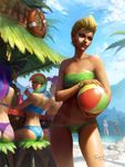  4girls applejack ass ball beach bikini blue_bikini cocktail dark_skin fluttershy gilda green_bikini highres multicolored_hair multiple_girls my_little_pony panties pink_bikini pinkie_pie pubic_hair purple_bikini rainbow_dash side-tie_panties swimsuit tanned tarakanovich thigh_gap topless twilight_sparkle underwear 