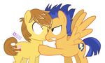  2017 blue_hair dm29 duo equine feather_bangs_(mlp) flash_sentry_(mlp) friendship_is_magic hair horse mammal my_little_pony pegasus pony waifu_stealer wings 