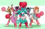  breasts cheerleader clothing female male mammal one_eye_closed sashatf uniform wings zera_(zerarick) 