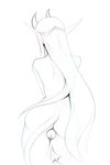  2017 butt demon disembodied_penis duo female hair horn humanoid ingrid_(urw) long_ears long_hair male male/female monochrome penis pointy_ears rear_view sex sketch solo_focus spade_tail thigh_sex urw 