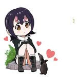  animated animated_gif beamed_eighth_notes beamed_sixteenth_notes bird blush boots bush commentary eighth_note eighth_rest grape-kun happy headphones heart humboldt_penguin humboldt_penguin_(kemono_friends) jacket kemono_friends leotard_under_clothes multicolored_hair music musical_note natural_sign nekota_susumu penguin penguin_tail quarter_rest sharp_sign simple_background singing sitting smile streaked_hair swaying tail treble_clef white_background 
