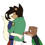  buddy_thunderstruck buddy_thunderstruck_(character) canine clothing darnell_(character) dog ferret kissing male male/male mammal mr_weaselbrat_(character) mustelid romantic sunnynoga weasel 