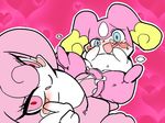  &lt;3 2017 4_fingers anthro anthro_on_anthro blue_eyes blush cocotama crossgender duo eyelashes featureless_limbs female fur himitsu_no_cocotama kemonagari looking_at_viewer looking_pleasured lying male male/female male_penetrating melory messy missonary_position multicolored_fur nude on_back open_mouth penetration penis pink_eyes pink_fur pussy saliva smile spread_legs spreading sweat teppuru_(cocotama) tongue tongue_out two_tone_fur vaginal vaginal_penetration white_fur yellow_fur 