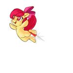  2017 animated apple_bloom_(mlp) earth_pony equine female feral friendship_is_magic hair hair_bow hair_ribbon horse mammal mirroredsea my_little_pony pony red_hair ribbons simple_background solo white_background 