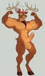  abs absurd_res alpha_male anthro armpits balls biceps big_muscles big_penis cel_shading cervine chest_fur deer digital_media_(artwork) english_text erection exercise flexing fur gym hi_res huge_muscles humanoid_penis invalid_tag male mammal model_sheet muscular nude pecs penis precum solo text workout yiffler 