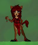  2017 air anthro big_breasts breasts canine digital_media_(artwork) drawing female fox fur hair looking_at_viewer mammal paw_feet simple_background smile solo 