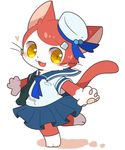  artist_request brown_eyes cat cat_busters furry school_uniform 