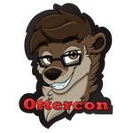  badge eyewear glasses grin happy male mammal mustelid otter ottercon smile snootbooper 
