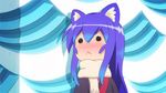  1girl acchi_kocchi animated blue_hair cat_ears miniwa_tsumiki 