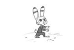  anthro arms_out clothed clothing disney fuel_(artist) greyscale jack_savage lagomorph looking_up male mammal monochrome rabbit simple_background solo suit white_background zootopia 