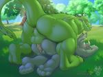  2017 4_toes all_fours anthro anthro_on_anthro anus ass_up backsack balls barefoot bent_over blush claws cuntboy cuntboy/male detailed_background digital_media_(artwork) dinosaur doggystyle duo ear_piercing erection eye_contact from_behind_position grass green_balls green_skin green_tail grey_balls grey_skin hindpaw horn huge_tail hypnosis intersex intersex/male kneeling larger_male leaning leaning_forward long_tail looking_at_another looking_at_partner looking_down looking_pleasured looking_up luvbites lying male male_penetrating mammal markings mind_control muscular muscular_legs nature nude on_floor on_front on_top outside paws penetration penis piercing pink_tongue pose pussy raised_tail rear_view reptile rhinoceros scalie sex size_difference smaller_male smile snout spiked_tail spread_legs spreading sunny teeth thick_tail thick_thighs thrust toe_claws toes tongue tongue_out tree vaginal vaginal_penetration vallhund 