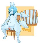  anthro belly big_belly big_butt butt canine chair girly hair male mammal nipples paws penis sitting solo sticcie thick_thighs timbywuff wide_hips wolf 
